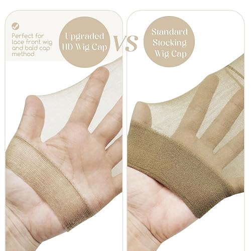 Miniatura 61 de 12 Paquetes Dreamlover Beige, base de peluca color beige, casquillos de peluca con extremo de nailon elástico de color carne, cada tablero de papel