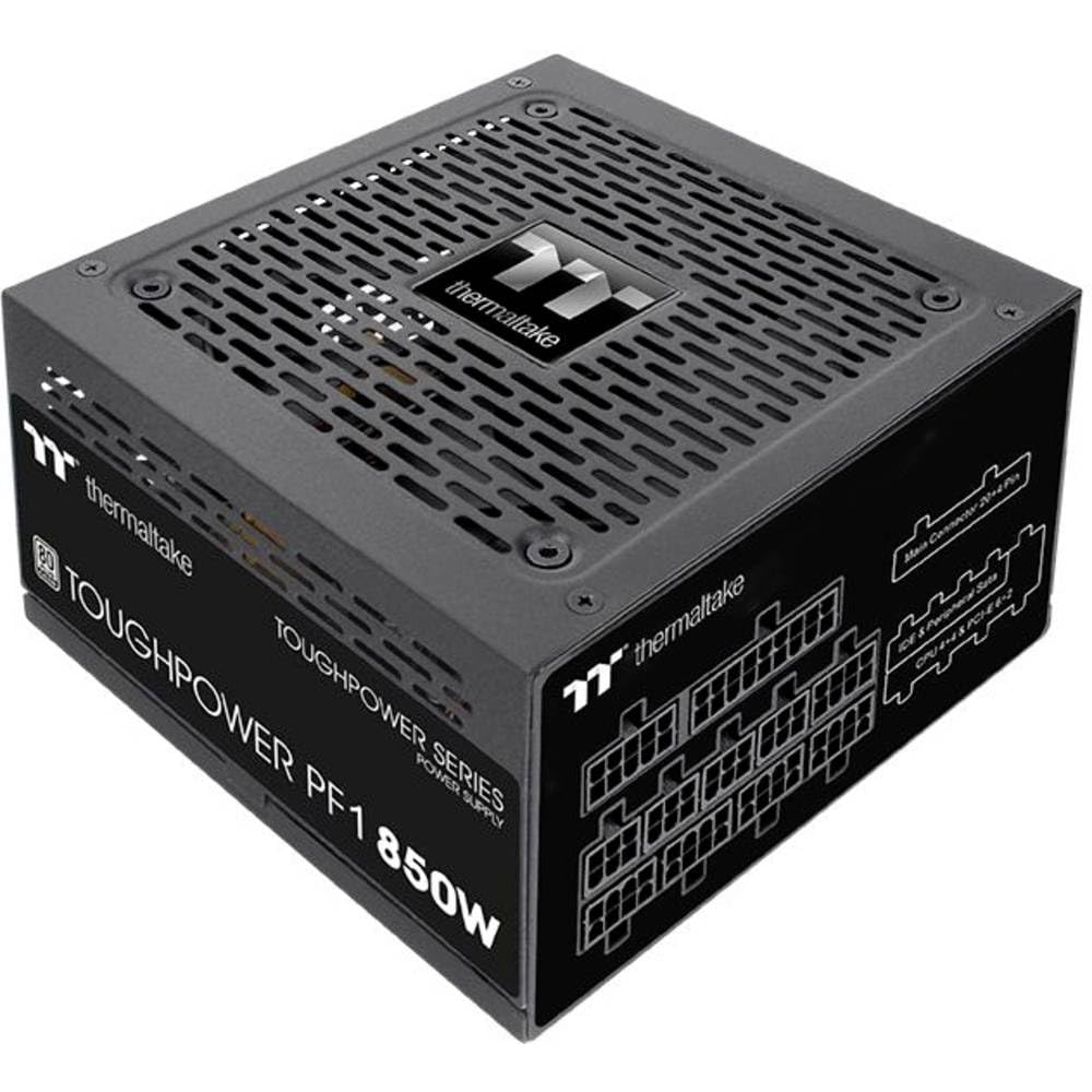 Thermaltake Toughpower PF1 850W | PC-ATX-Netzteil | 80-Plus-Platinum | voll-modular | leiser 140 Lüfter | EU Zertifiziert | schwarz