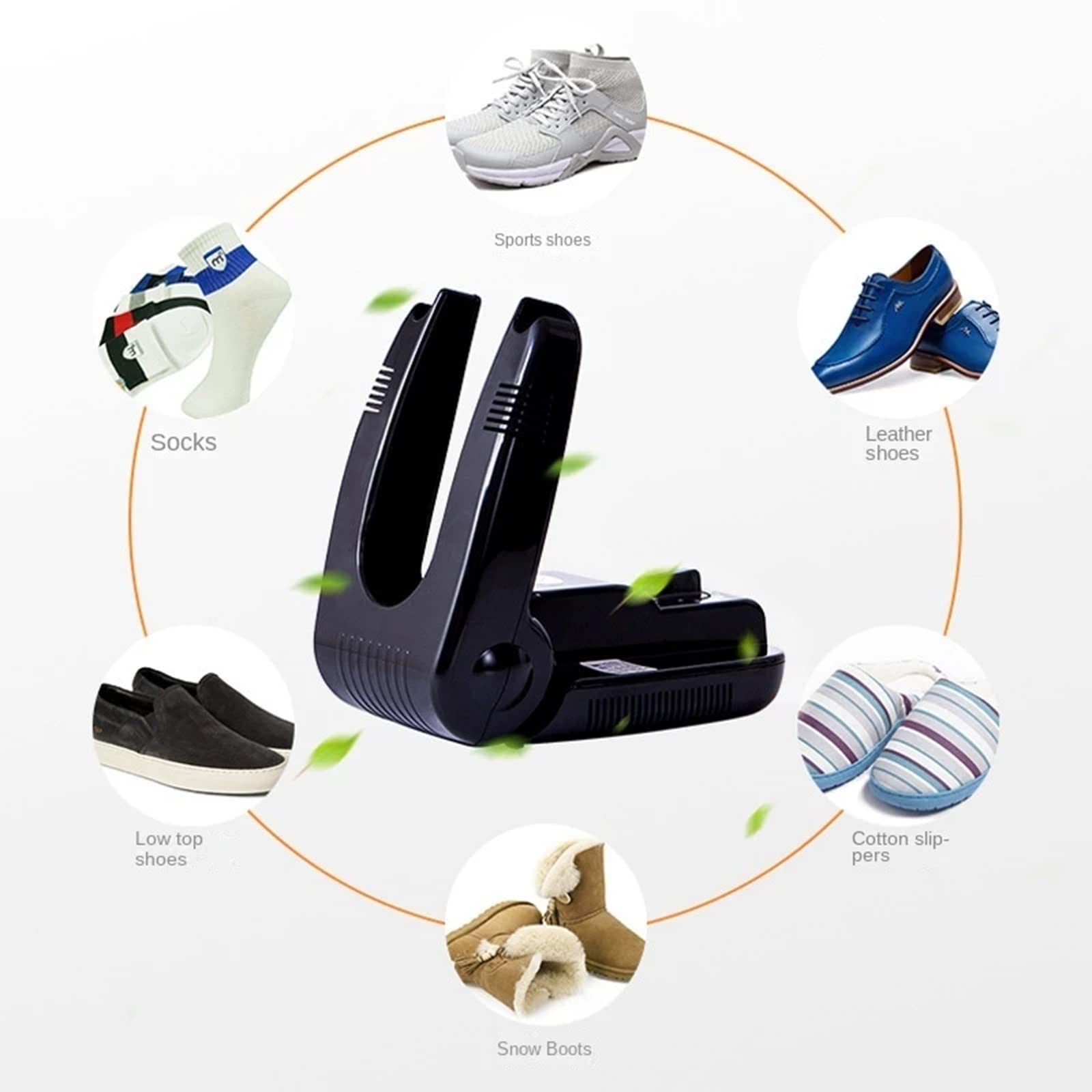 Scaldapiedi Elettrico Portatile Pieghevole per asciuga Scarpe con Controlli digitali e Timer per Vestiti, Scarpe, Calzini, Guanti