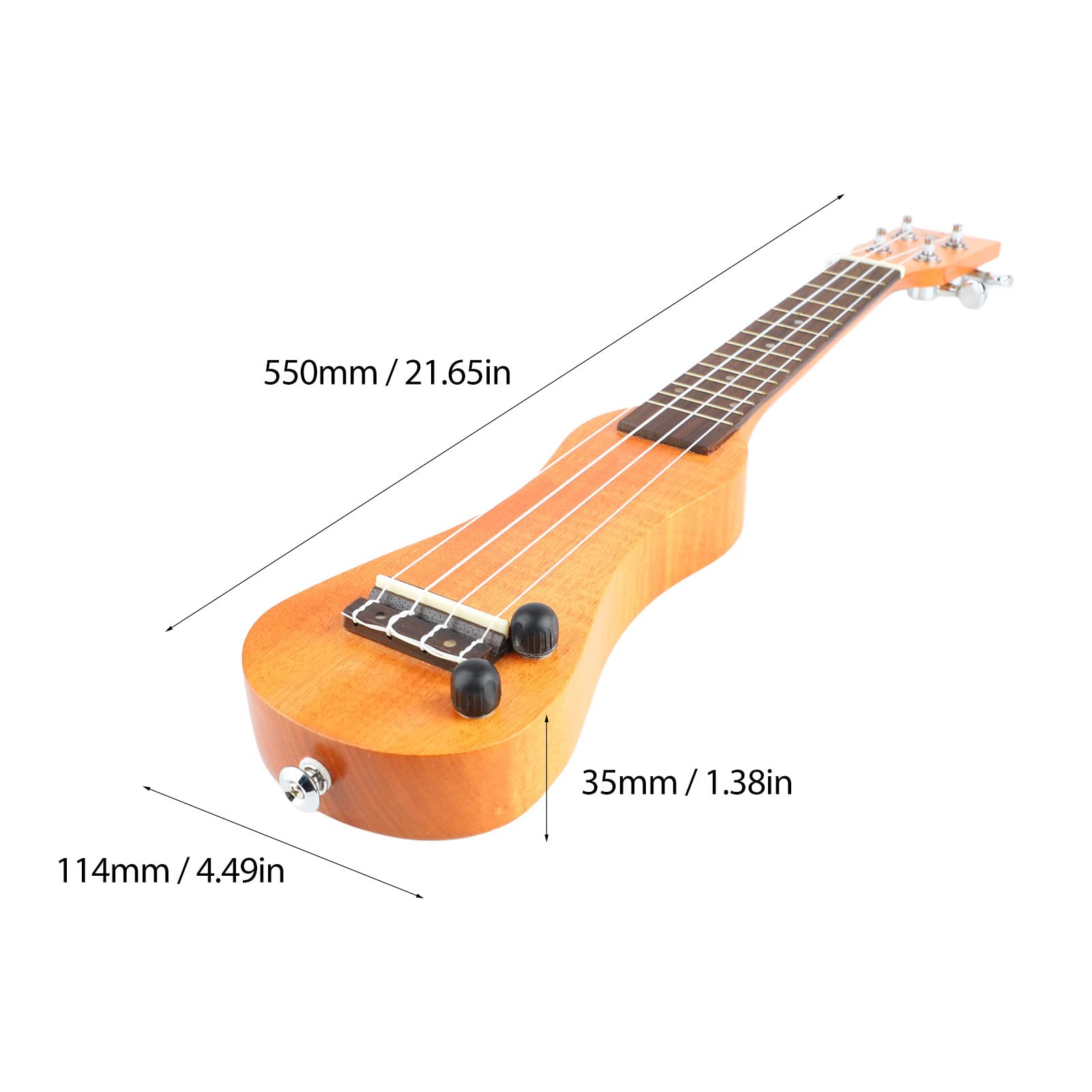 21 -calowy Koncert Klonu na Ukulele Jasny Dźwięk Regulowane Akordy dla Początkujących Dzieci Musical