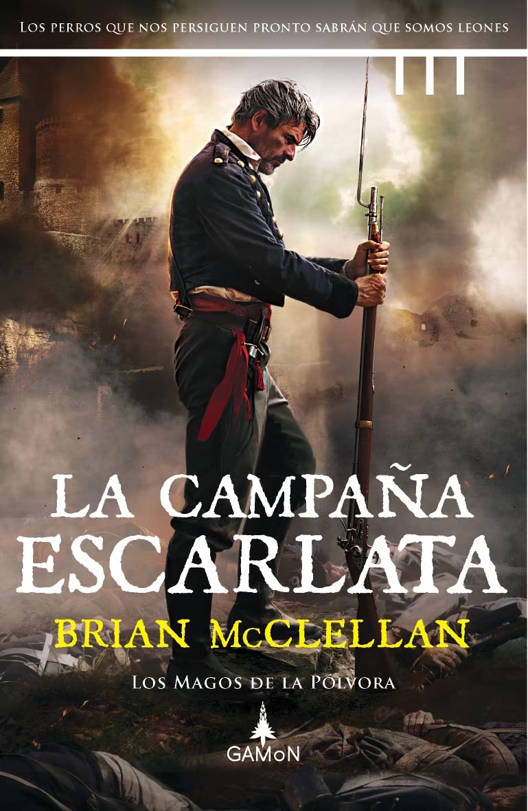 Portada de la novela de fantasía La campaña escarlata, de Brian Maklelan