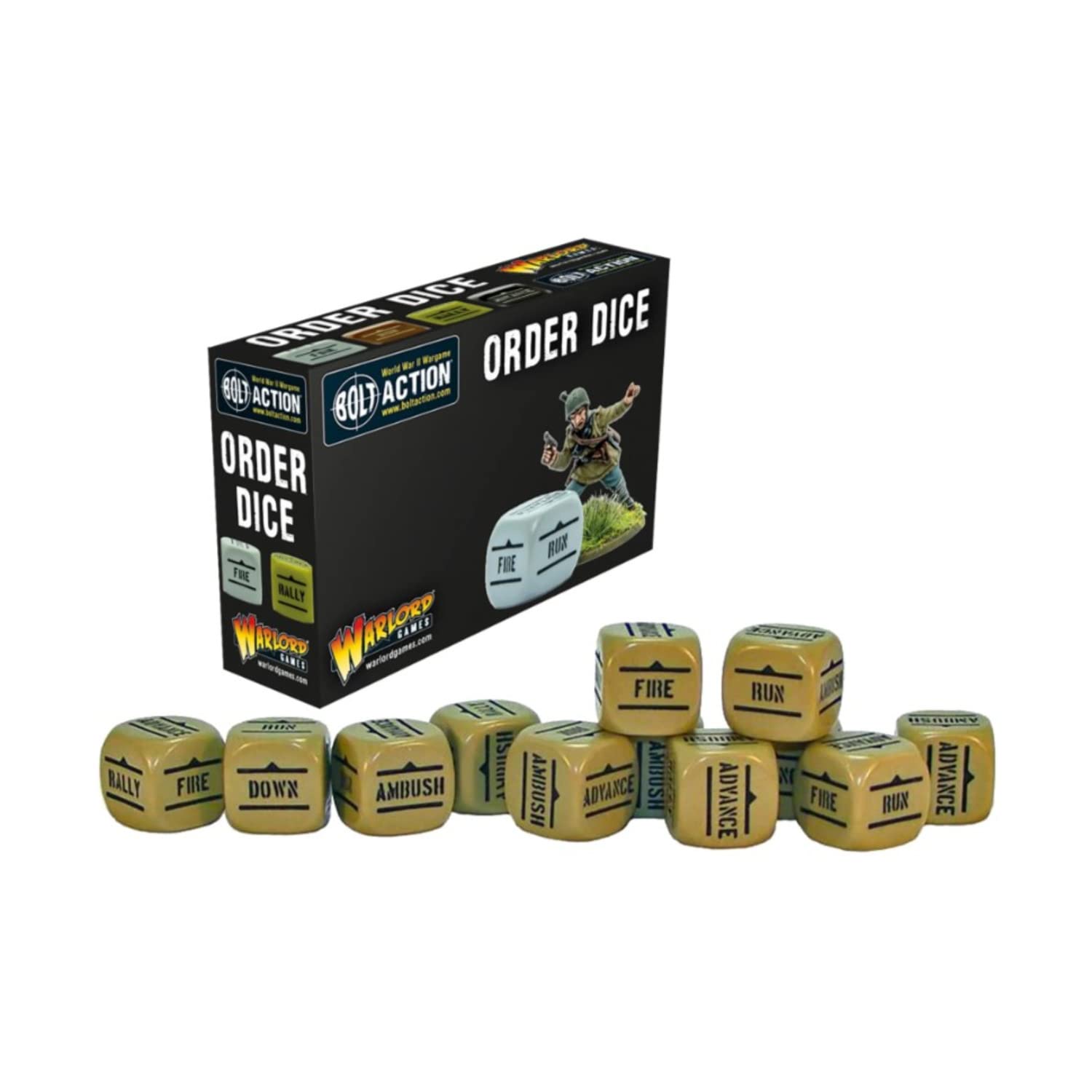 Order Dice for Bolt Action (Sand) by Warlord Games