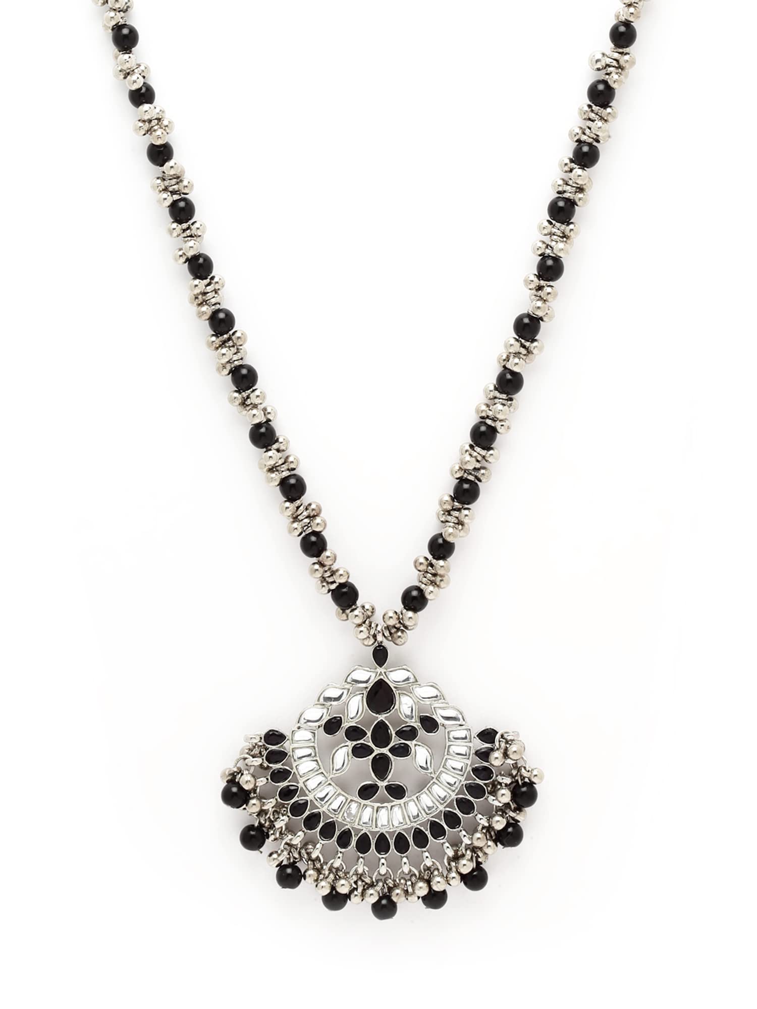 See full amazon price history chart for Karatcart Oxidised Silver Black Beads Studded Long Kundan Necklace for Women Karatcart Oxidised Silver Black Beads Studded Long Kundan Necklace for Women (B0B1HW5SBR) Amazon Price History, Amazon Price Tracker