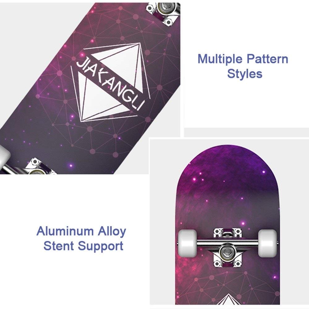 Monopatín Completo para Principiantes y Profesionales, 7 Capas de Madera de Arce Skateboard, Cruiser para Adultos y Niños