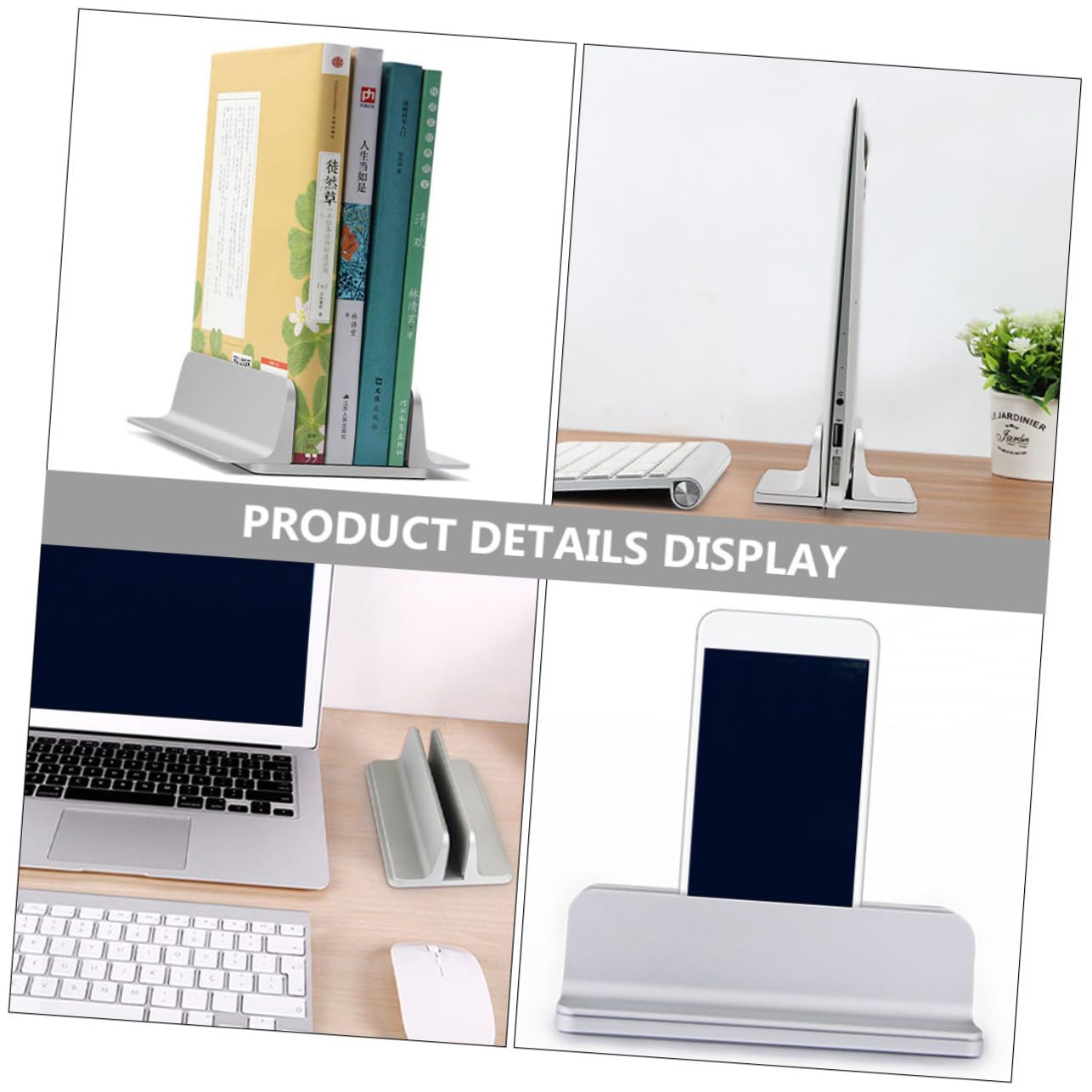 NUOBESTY Soporte Vertical De Aluminio para Portátil Base Estable para Ordenador para Oficina y Estudio Práctico y Duradero