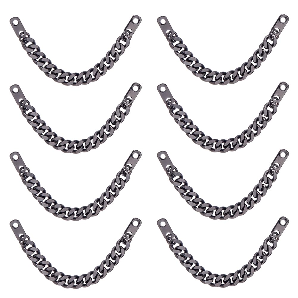 SUPERFINDINGS 8Pcs Sew On Hanging Chain Loops for Garments