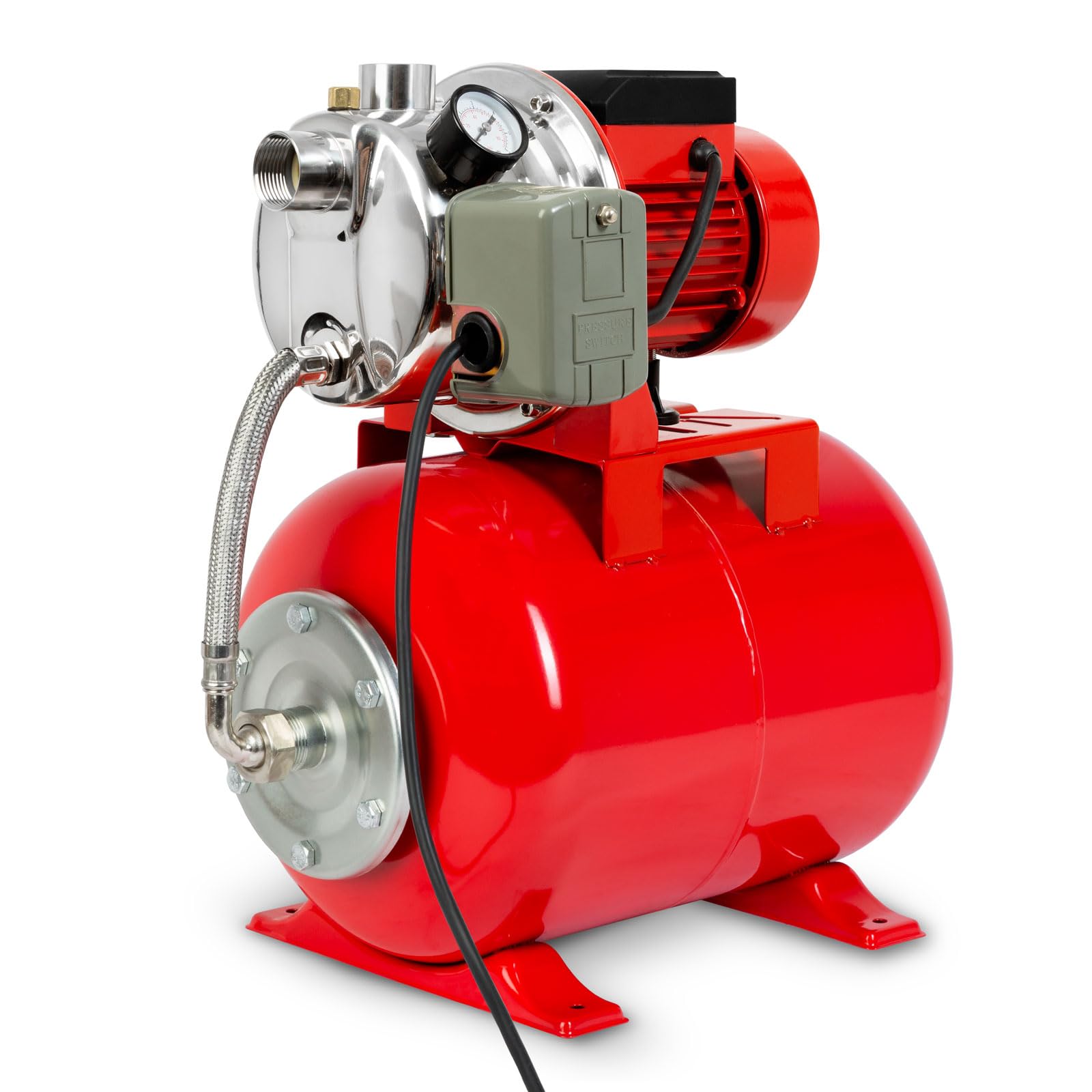 Grupo de presión de agua con motor de 750W y calderín de acero pintado de 24 L