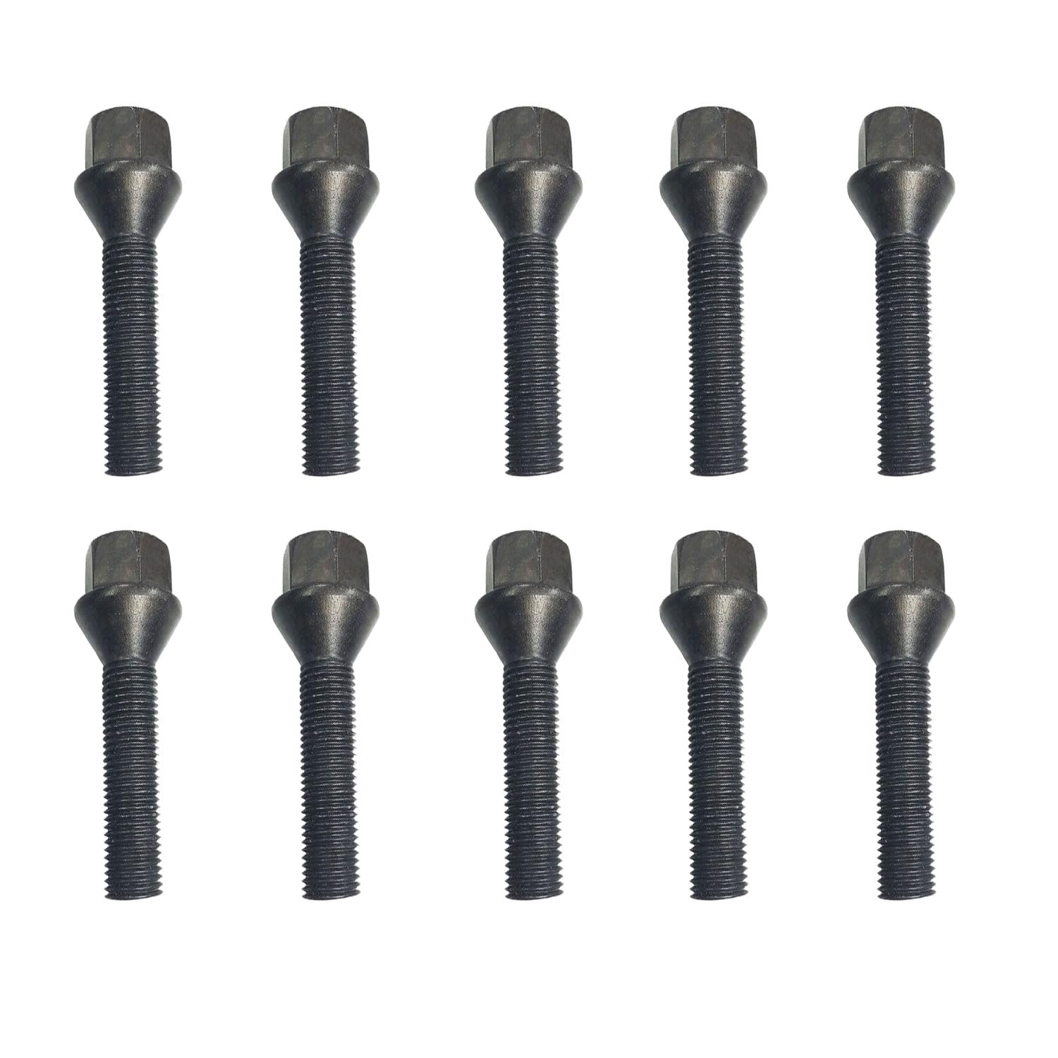 TRACER 10x Boulon de Roue M14x1,25 Conique 60° 43mm | Hex 17mm Compatible avec BMW 1 F20 LCI