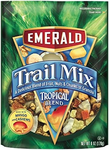 Emerald Tropical Blend Premium Trail Mix, 6-Ounce Pouches (Pack of 6)