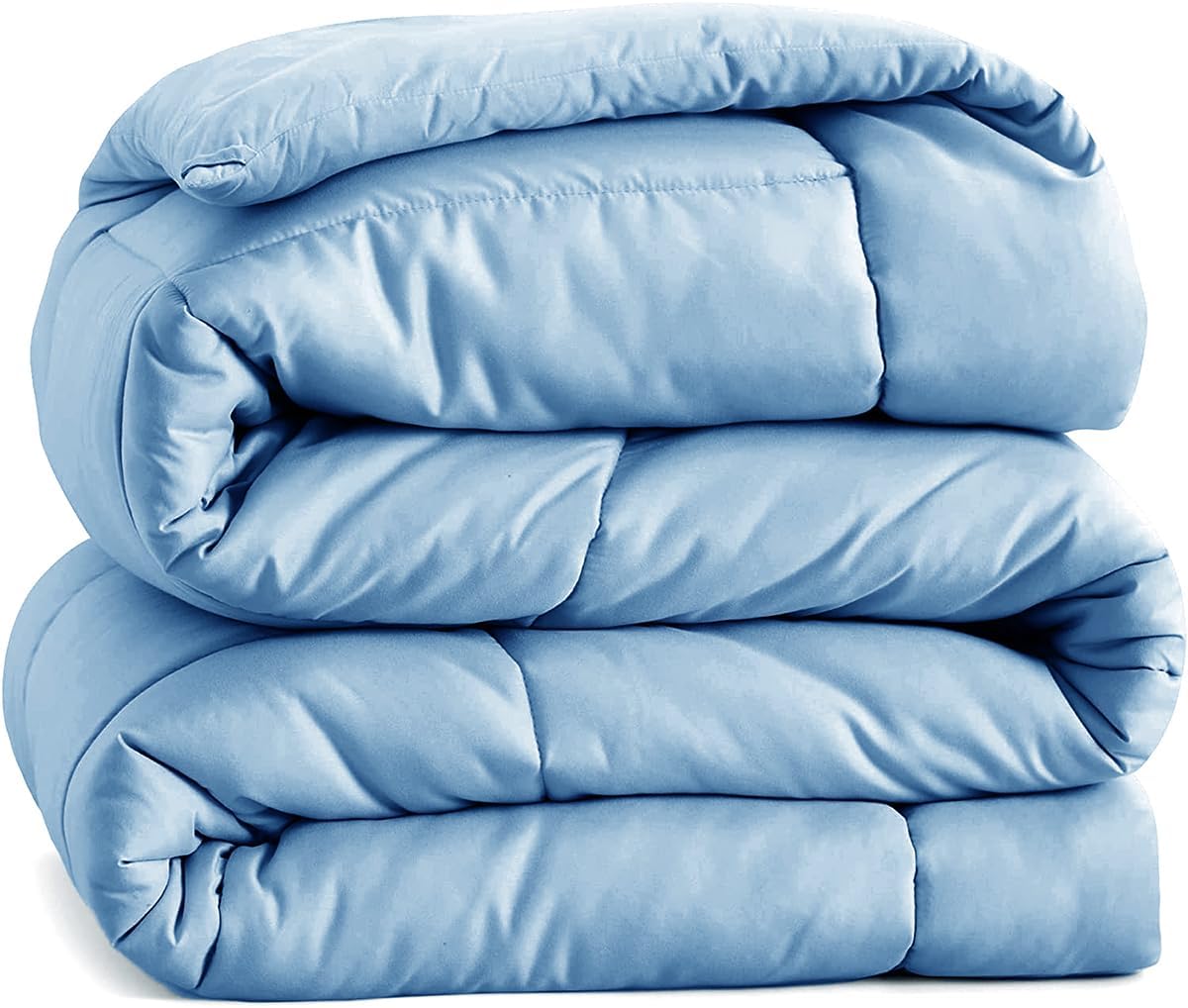 Casa Platino Bedding Comforter Duvet Insert with 8 Durable Tabs - Super Soft, Comfy & Cozy - All Season King Size Down Alternative Bed Comforters - Suitable for Hot Sleepers - 104"x90", French Blue