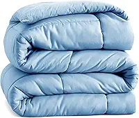 Casa Platino Edredão de cama com 8 abas duráveis - super macio, confortável e aconchegante - Edredons de cama alternativos para todas as estações - Adequado para dormir quente - 264 x 228 cm, azul
