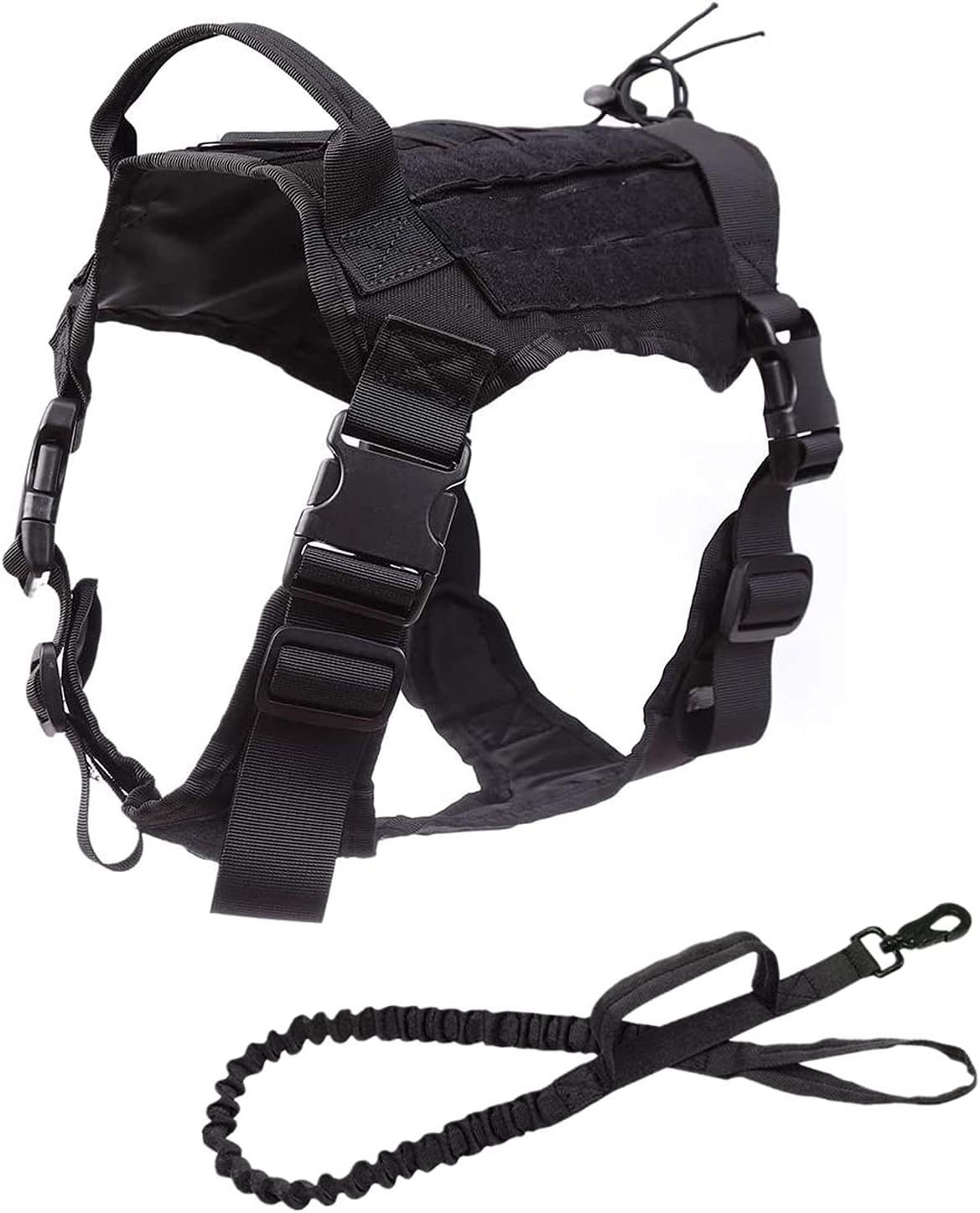 Spring.Rd Tactical Dog Harness Vest with Handle NoPull Adjustable