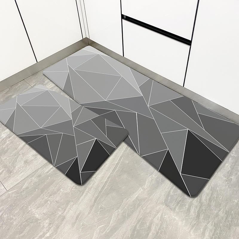 G POWERED 2 Pcs Kitchen Mats, Waterproof Memory Foam Kitchen Rugs, Standing Desk Mat Floor Mats, Comfort Runner Rug Carpets for Kitchen Floor, Sink (120 * 40 cm, 40 * 60 cm) (Abstract 2) (B0CWP46YNV) Amazon Price History, Amazon Price Tracker