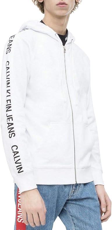 Calvin Klein - Felpa con Cerniera Instit Side Stripe, Colore: Bianco,  Bianco (Bianco), XX-Large : Amazon.it: Abbigliamento