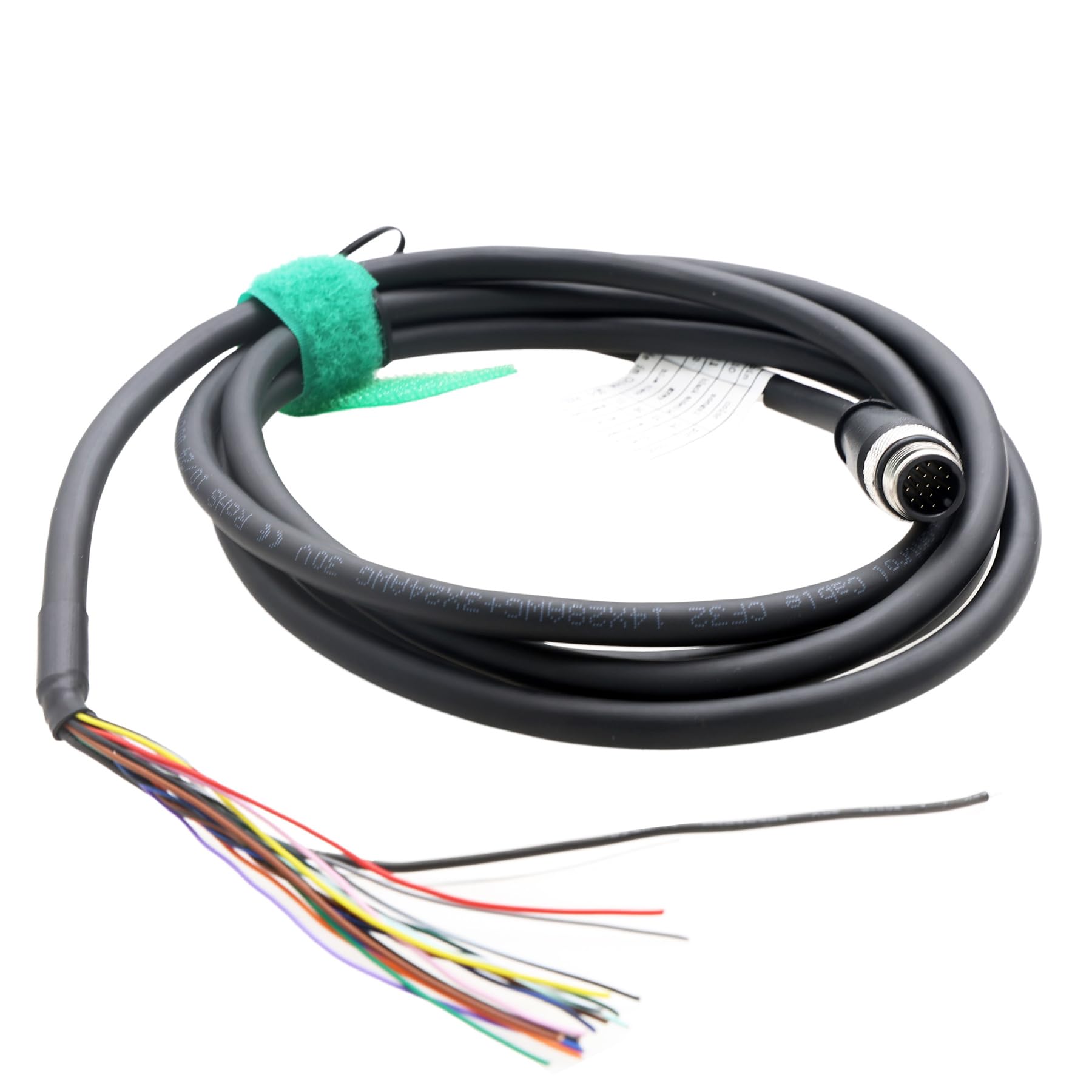 Cable M12 17 pines codificado A macho anticaídas de señal para motor StepSERVO de movimiento 6