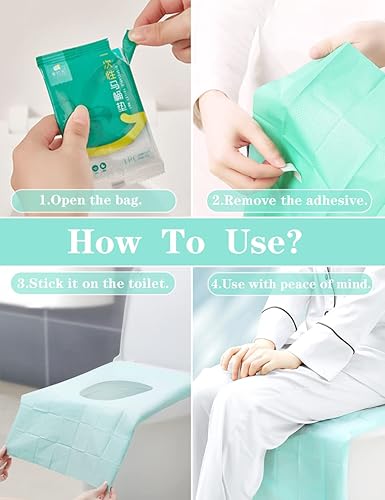 Miniatura 11 de Ditind Fundas de asiento de inodoro desechables, 30 fundas de asiento de inodoro para accesorios de viaje (15.8 x 23.6 pulgadas), fundas de película
