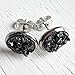 Black on Gunmetal - Resin Druzy Stud Earrings