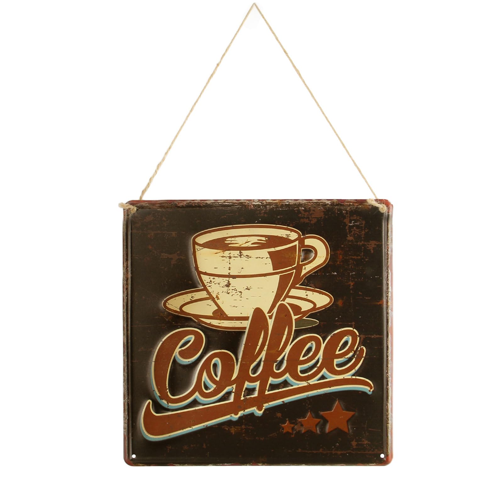 AIM & GGKK Kaffeebar Schild Retro - Rustikale Kaffee Wanddekoration Metall, Vintage Coffee Bar Sign für Küche, Café, Kaffeestation, Kaffee Deko Wandbild