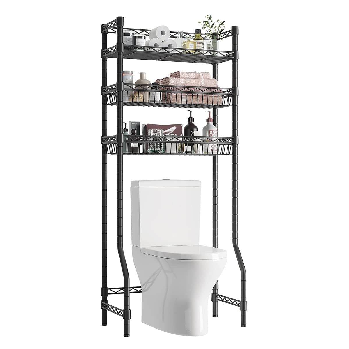 Amazon｜ランドリーラック トイレラック 洗濯機 収納 トイレ 棚