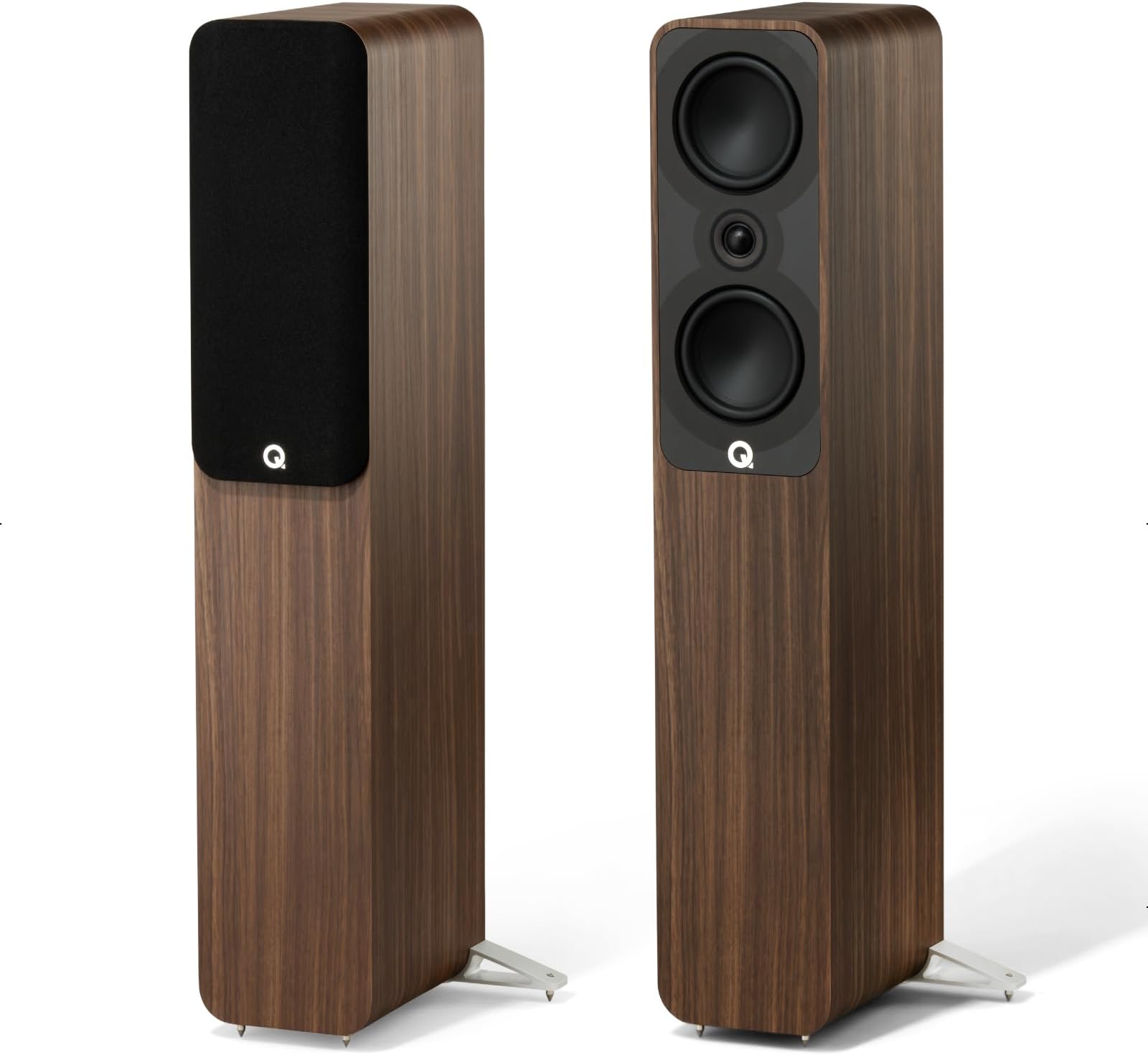 Q ACOUSTICS 5040 Floorstanding Speaker Pair Santos Rosewood - 5" Mid/Bass Drivers, 1" Tweeter - TV Speakers for Surround Sound System - Vinyl Record Player Hifi