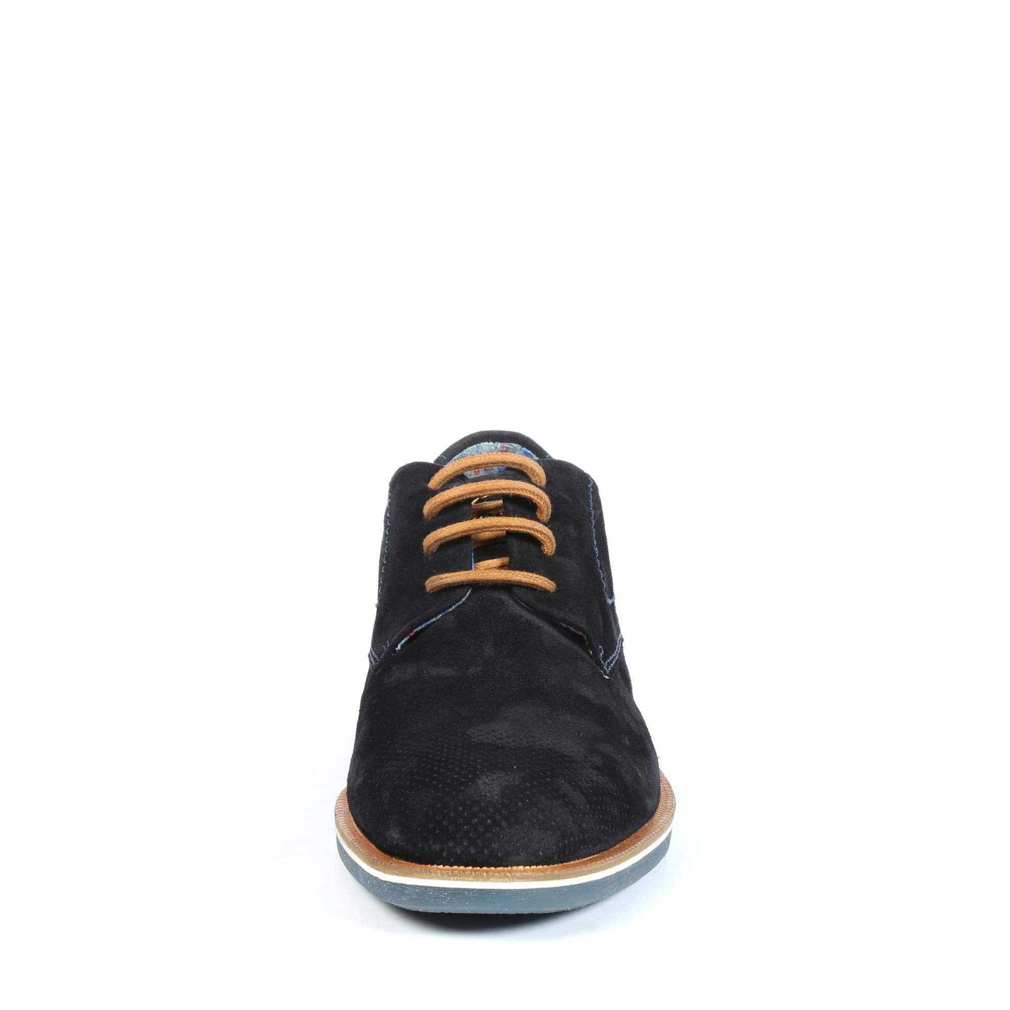 bugatti Modischer Suede Halbschuh Lace-up aus Obermaterial echt Nubuk und Glattleder, Dark Blue, 44 EU – Ansicht 10