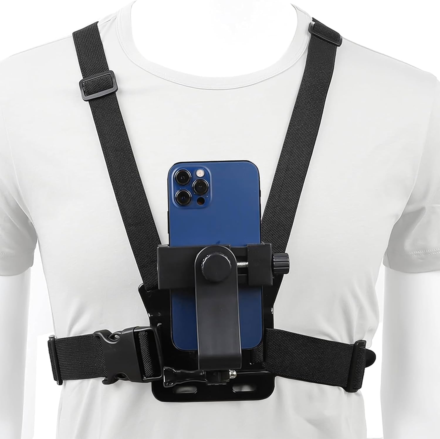 Soporte de Pecho para Teléfono Arnés Chesty Cinturón Cámara Acción Compatible GoPro DJI Osmo SJCAM Samsung Galaxy Ciclismo Esquí Trekking