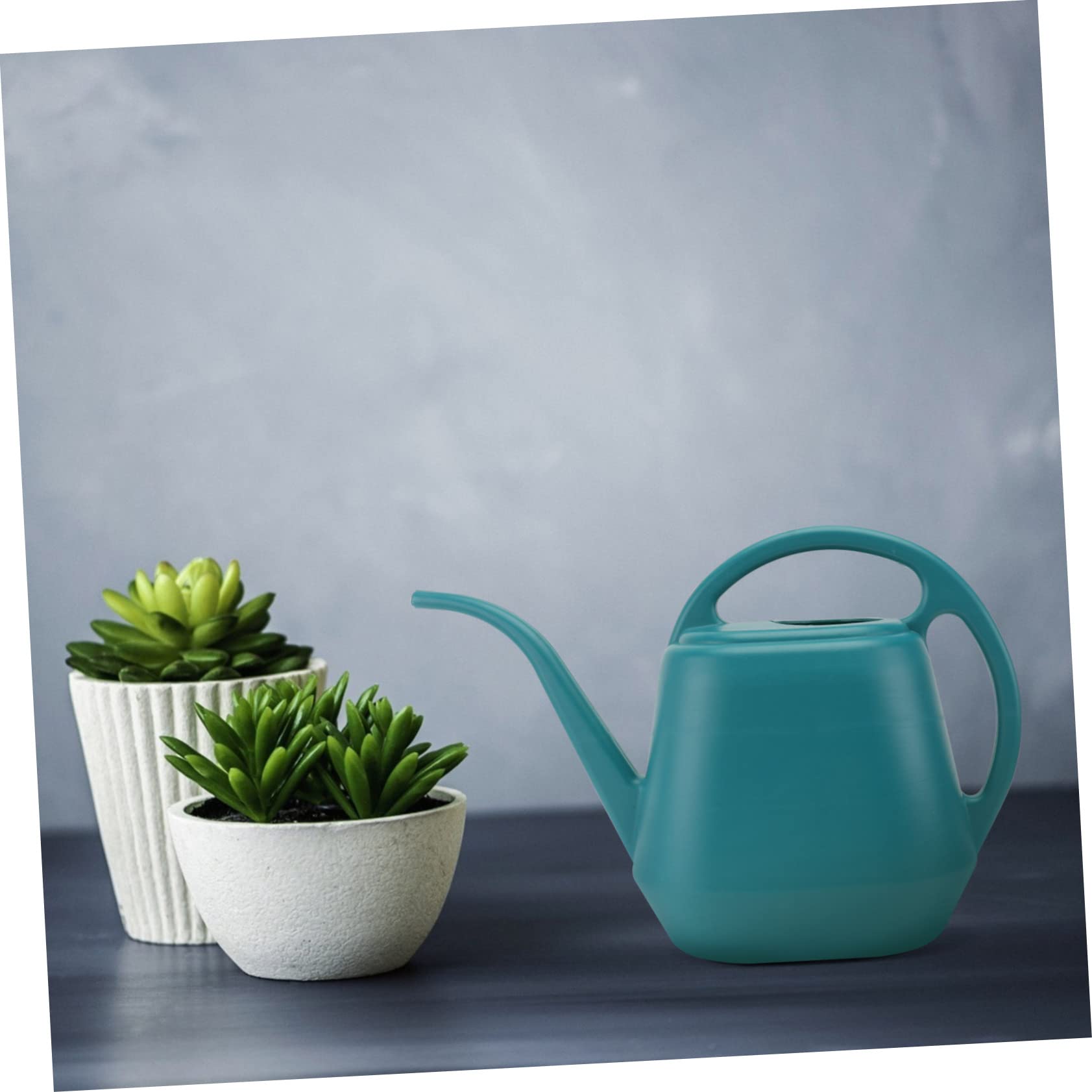 BESPORTBLE - Regadera de jardín recargable de plástico verde, gran capacidad para balcón y plantas suculentas, boquilla larga para riego preciso y uso doméstico