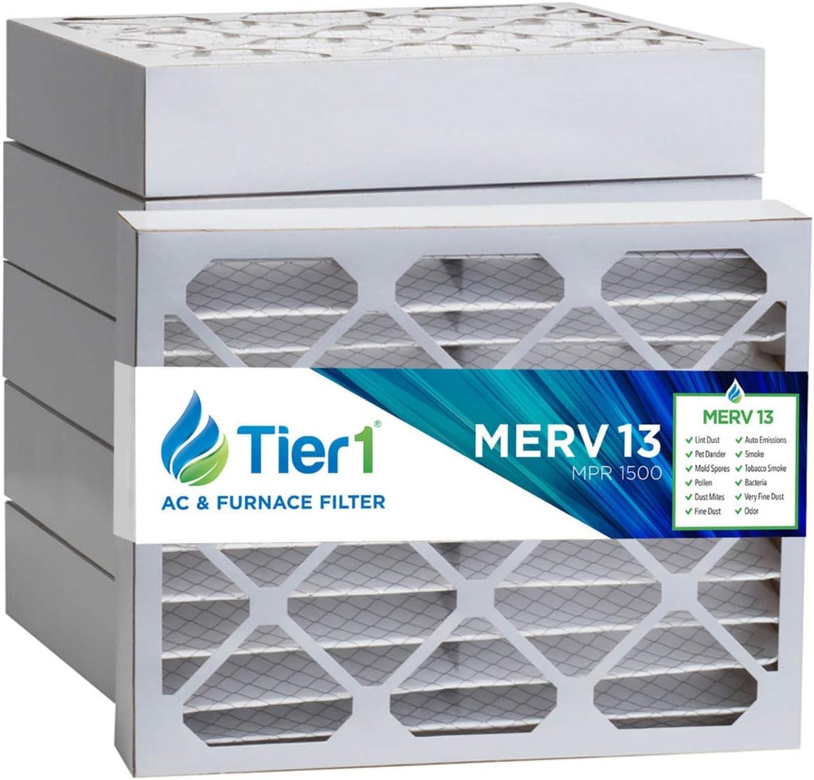 Tier1 16x20x4 Ultimate MERV 13 Air Filter/Furnace Filter Replacement 6 Pack (Actual Size: 15-1/2" x 19-1/2" x 3-5/8")