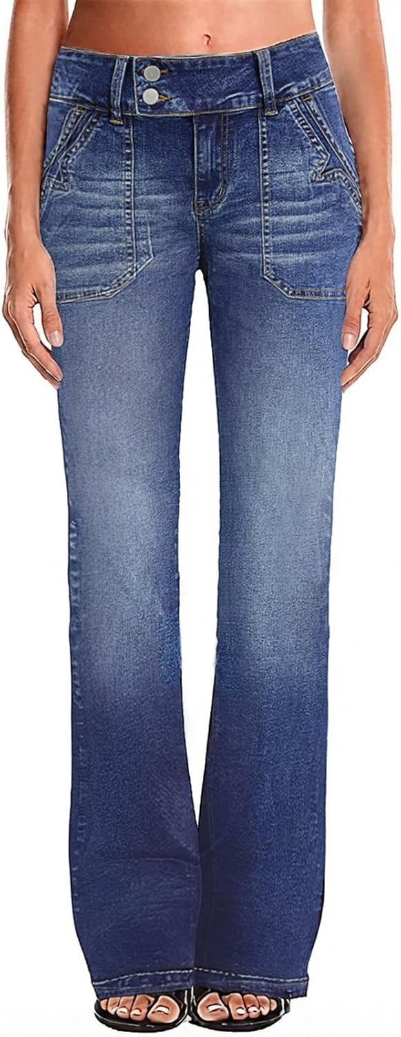 Madrirdma Straight Leg Jeans for Women Wide Leg Jeans