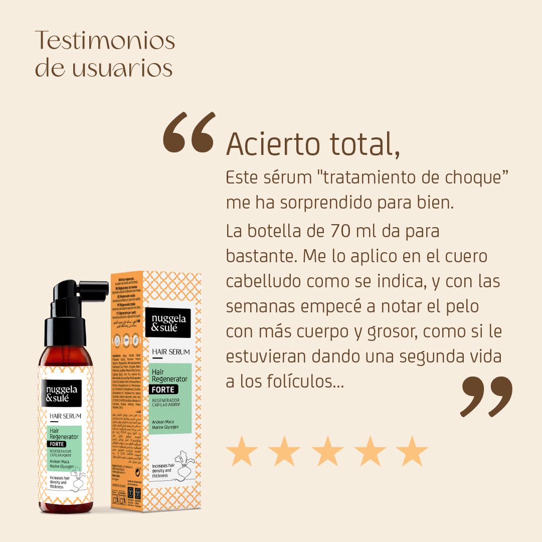 Nuggela & Sulé Sérum Regenerador Forte 70 ml Tratamiento Capilar Reactivador