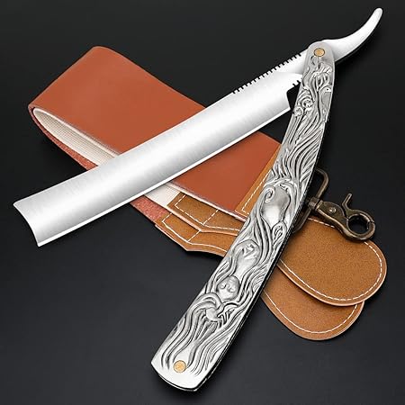 Amazon.com: Professional Straight Razor with First Layer Cowhide Strop ...