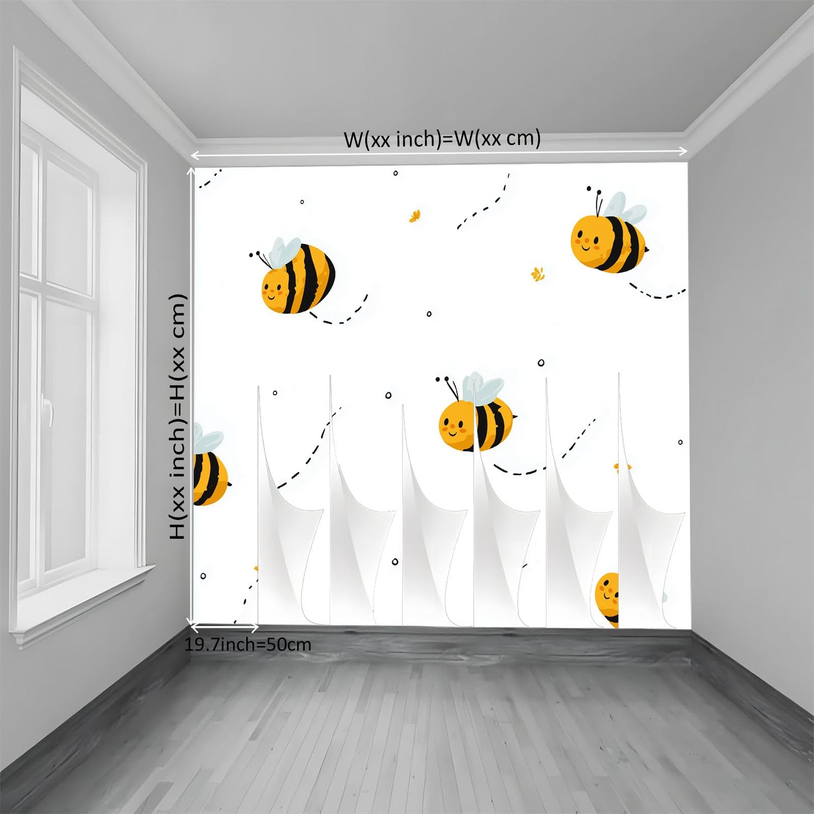 Tapeta z włókniny 250 x 175 cm (szer. x wys.) , kremowy fototapety - minimalizm słodkie zwierzęta pszczoły dekoracje ścienne z dekoracyjnymi malowidłami ściennymi