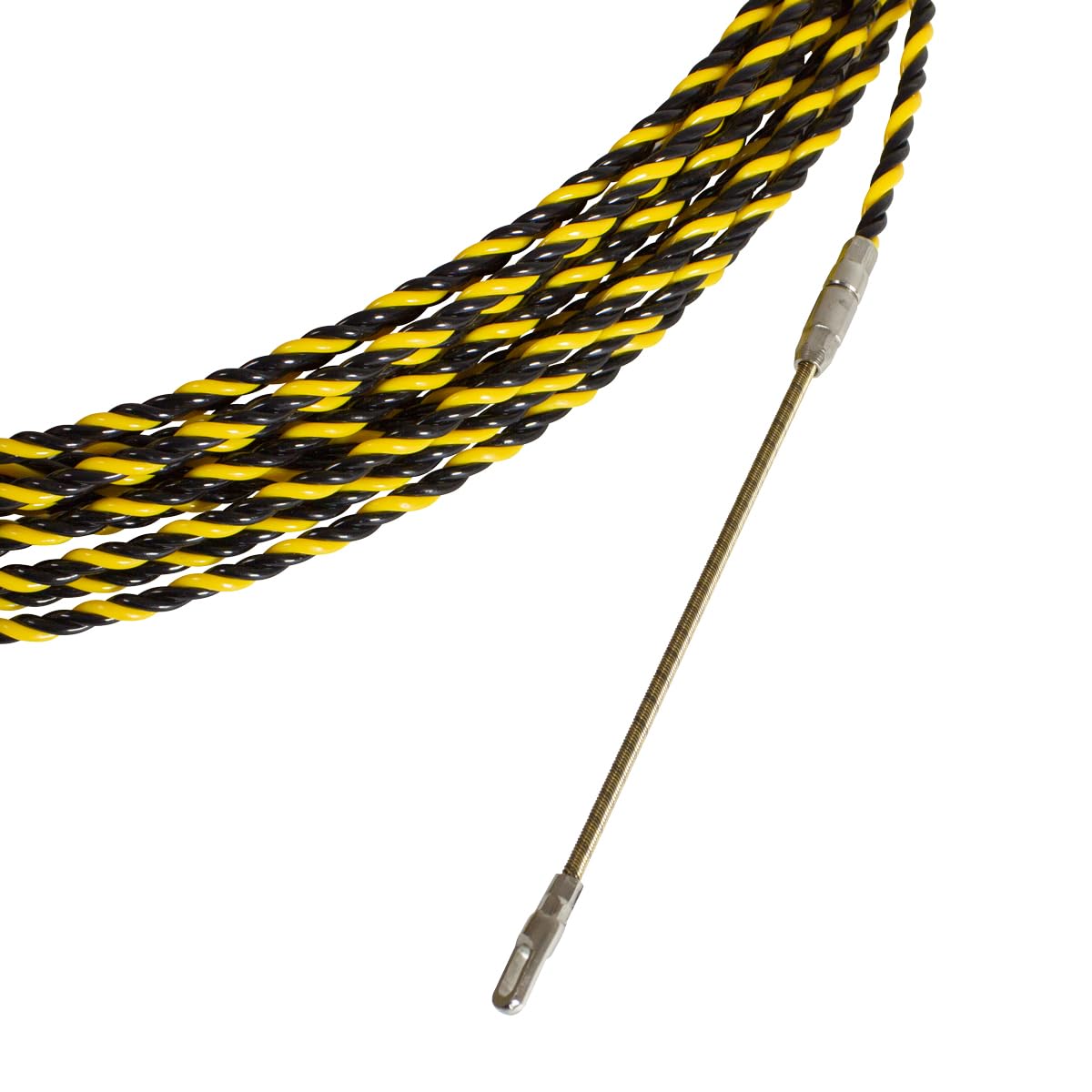Guia Pasacables Profesional Triple Trenzada con Tubo Organizador Guarda Guia 7mm con Terminales Intercambiables Electricista Profesional para Pasar Cables Paredes, Pisos y Conductos PET (30 Metros)