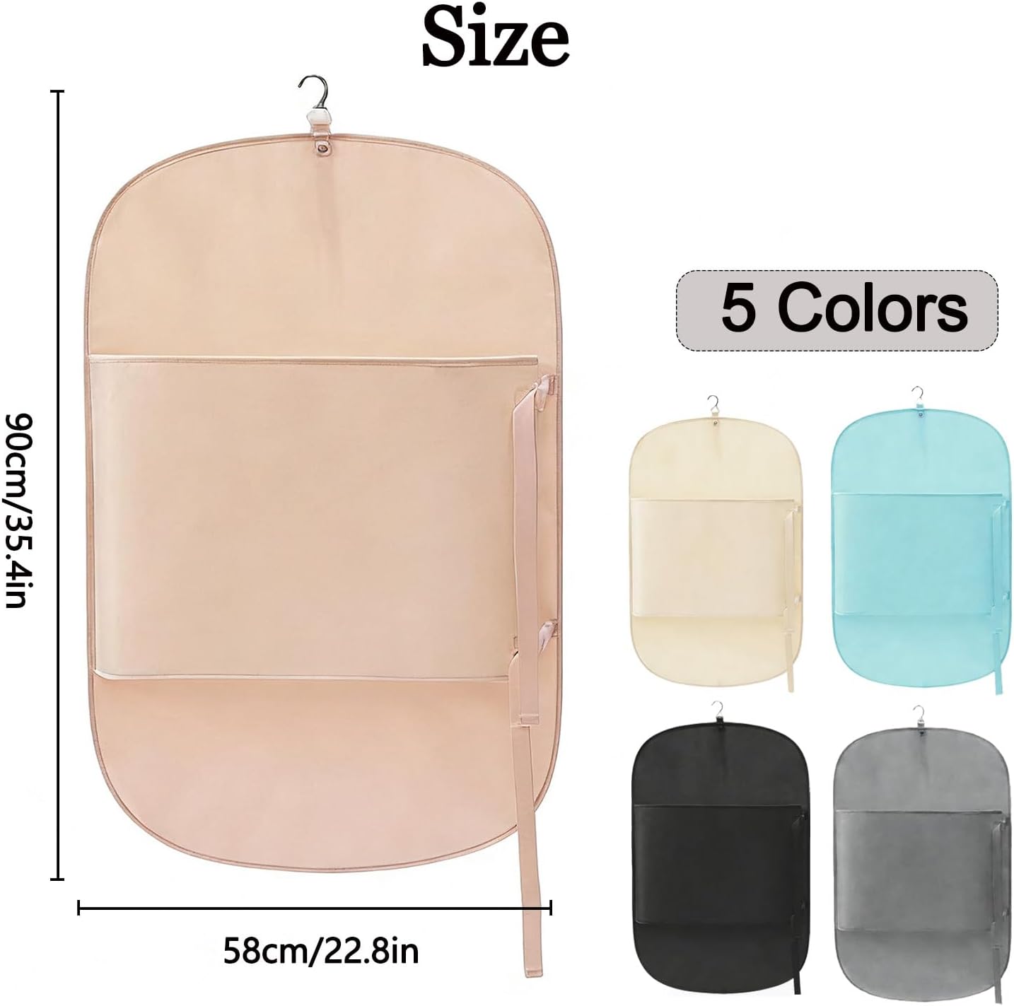 Closet Garment Press Board Organizer, Clothes Dust Cover Organizers, Space Saving Hanging Closet Compression Board, Storage Compression Bag for Down Jacket, Sweaters, Seasonal Clothes (1Pcs, Pink)