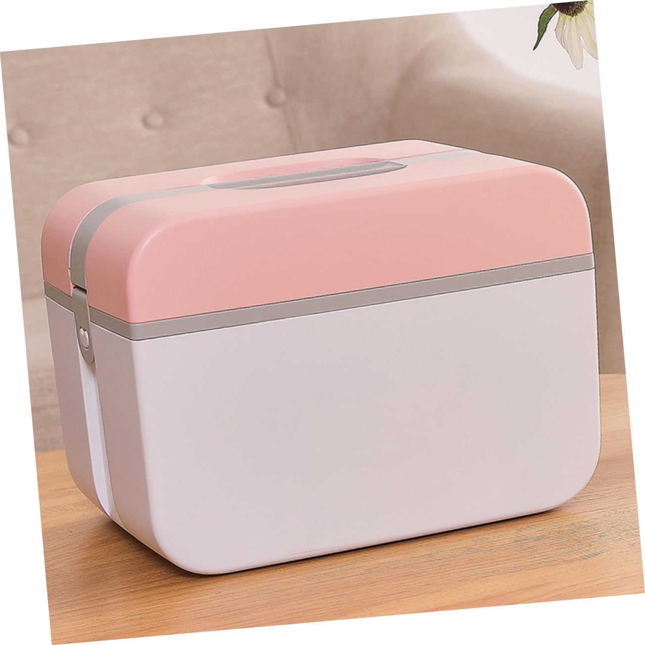 Medikamentenaufbewahrungsbox 5236 Large aus PP, Doppelschichtig, Rosa