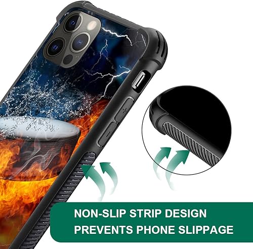 Miniatura 5 de DAIZAG Funda compatible con iPhone 11 Pro, funda de TPU suave a prueba de golpes para niños y hombres, funda de regalo, hockey sobre fuego sobre