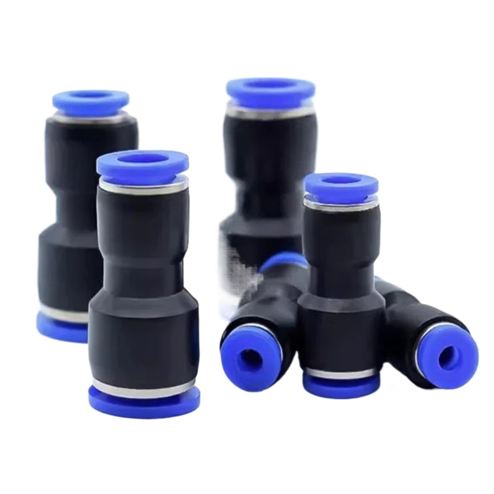 Conectores neumáticos de PU, conectores de plástico PG de 4 mm, 6 mm, 8 mm, 10/12/14 mm y 16 mm, for manguera de aire y agua, conectores rápidos rectos a presión.(PU-10,200Pcs)