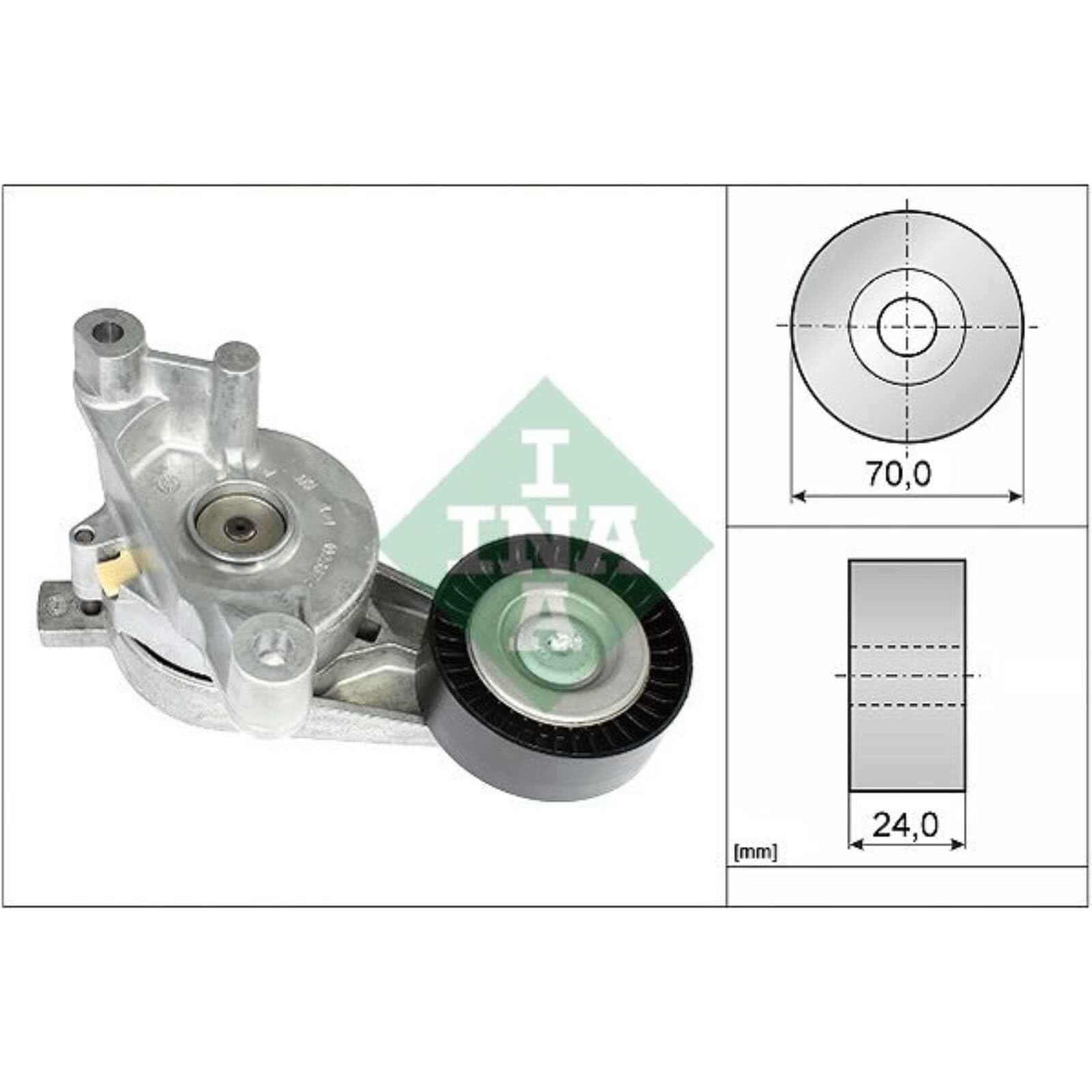 INA Kit Cinghie Poly-V 529 0468 10 1050mm Compatibilità con VW Golf 5 Hatchback 1K1 TOURAN 1T1, 1T2, AUDI A3 Sportback 8PA A3 Hatchback 8P1, SEAT Leon Hatchback 1P1