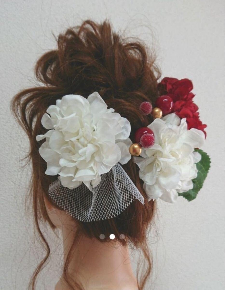 おだんごヘアによく似合う髪飾り ヘッドドレス 髪飾り 卒業式 振袖 成人式 ヘアアクセサリー 七五三