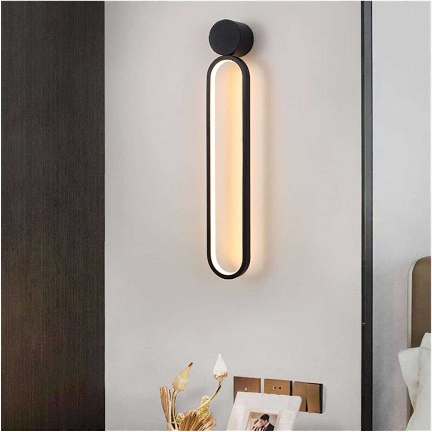 KLXSIVU Modern LED Chaner Wall Lamp - Stylish Home Decoration for Living Room, Bedroom, Study, Aisle & Parlor 89cm Indoor Pendant Lighting Fixture (One Color 58cm)