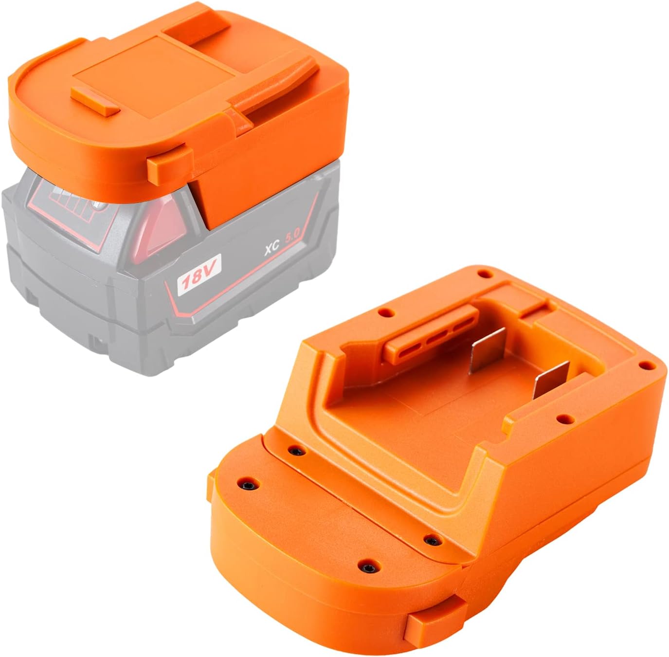 Battery Adapter for Milwaukee M18 18V 48111820 48111860 Liion Battery to Work on RIDGID AEG