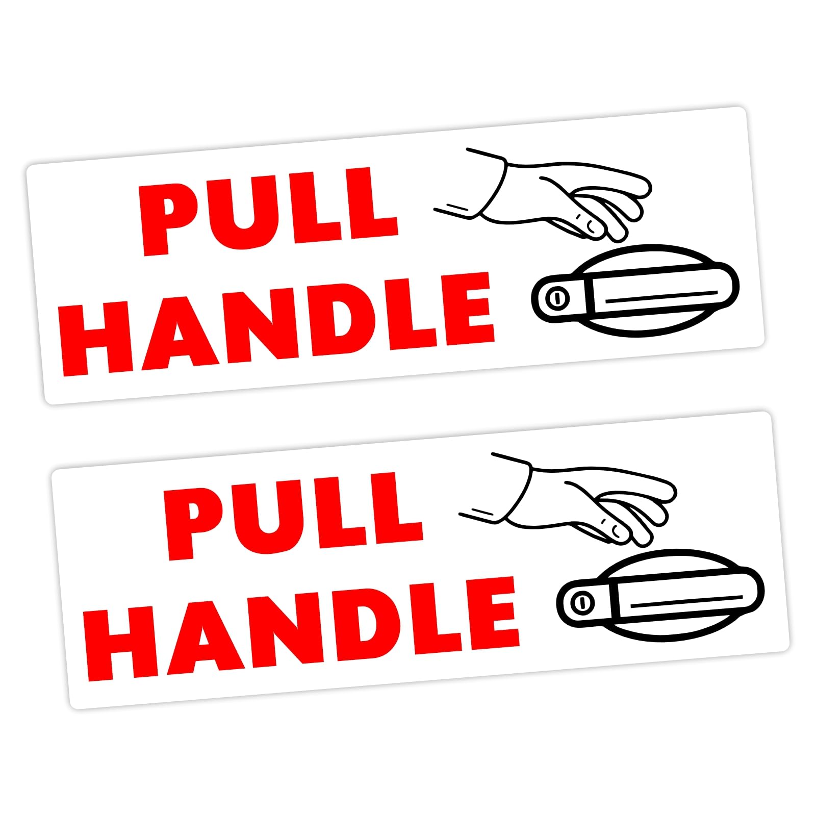 Platinum Place Red Print Onto White Backing 2 X Vh6e Stickers Pull Handle Signs Vehicle Taxi Protection Hackney Mini Cab Minicab Bus Coach Car Van 150X50mm External