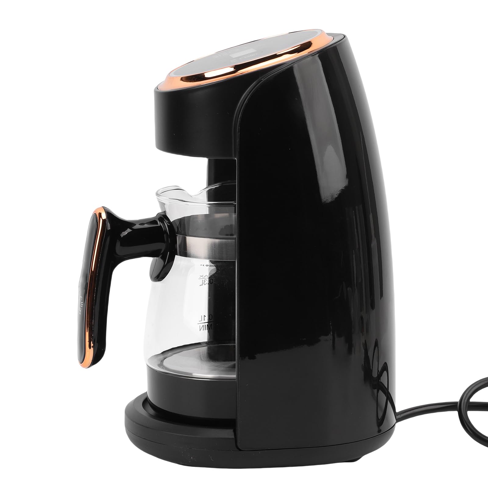 Macchinetta per Caffè Turco 600W, Macchina da Caffè Automatica | Auto Shutoff Coffee Maker with Digital Display, for Home, Office, Travel, Milk Warming, Easy Clean