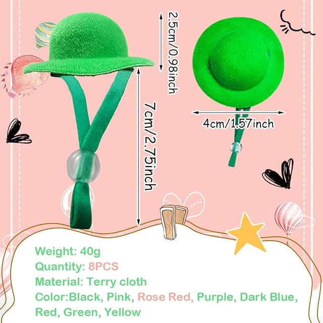 Foto 6 de 7 de Rolin Roly 8sombreros de gallina mini sombrero redondo pequeño multicolor pequeño sombrero,accesorios…