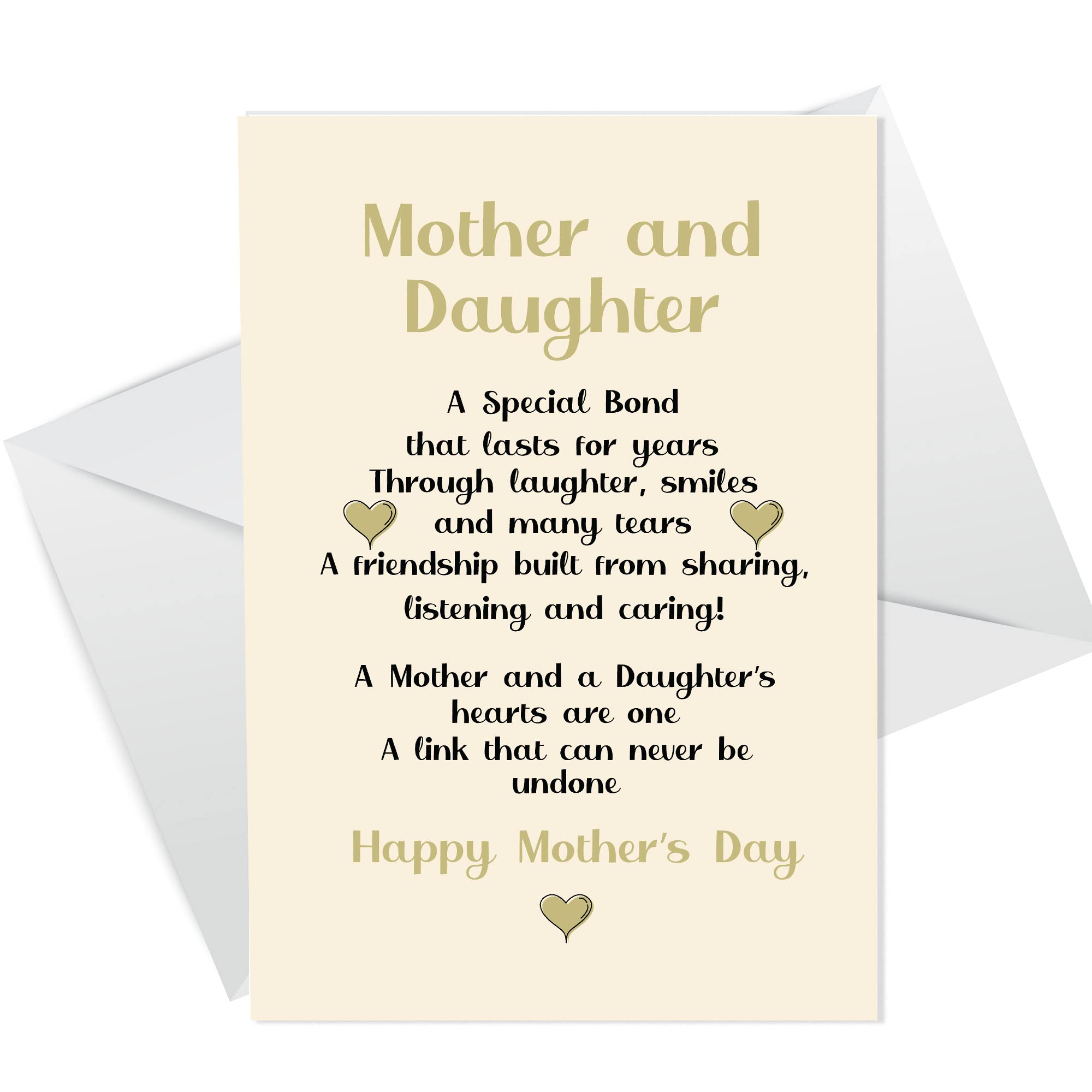Mothers Day Card For Mum From Daughter Handmade Mother Daughter Quote