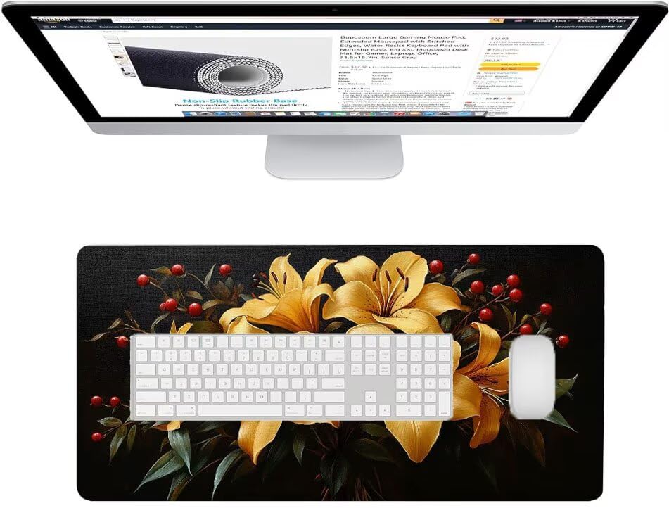 Desk mat 900x400x3 mm idéal pour organiser et protéger votre bureau d'ordinateur PC - 3