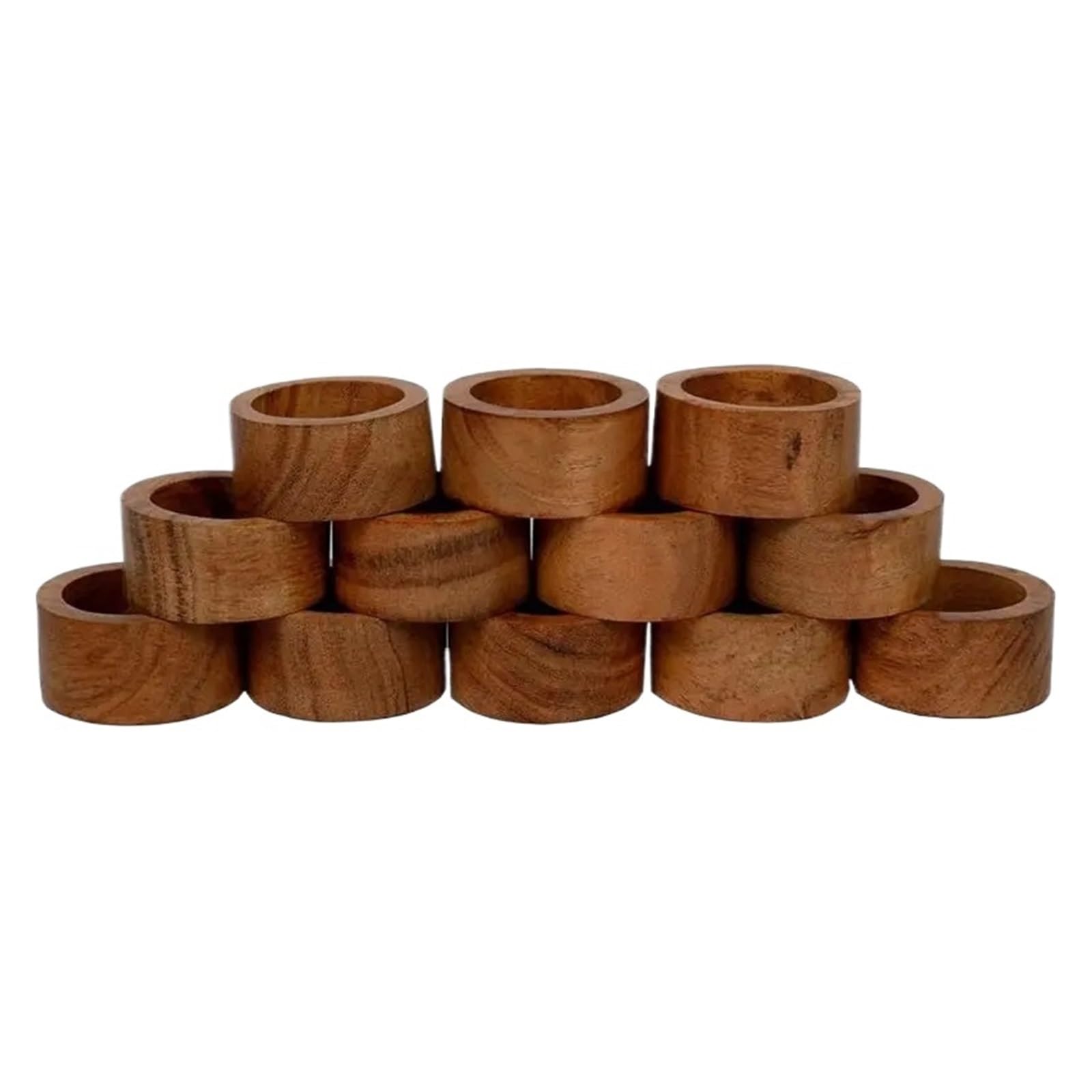 Wooden Napkin Rings Wood Napkin Ring Set Of 12