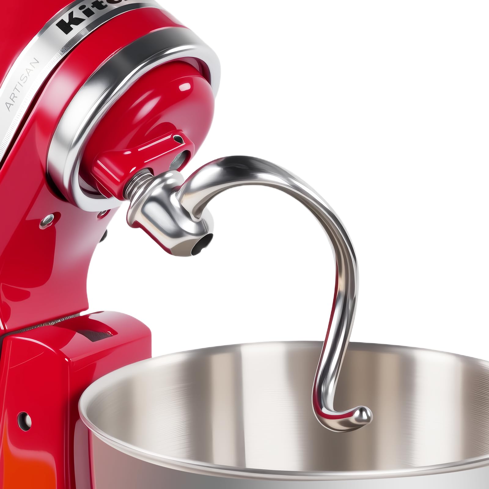 Spiralny hak do mieszania ze stali nierdzewnej, kompatybilny z blenderami Kitchen Aid o pojemności 4,5-5 litrów z odchylanym pokrywem, efektywne mieszanie, odporny na mycie w zmywarce