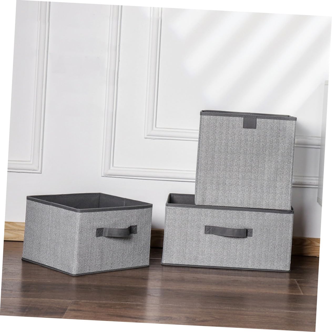 VICASKY 3pezzi Organizzatore per Armadio in Tessuto da Contenitore Portaoggetti per Camera da Letto Organizer per Vestiti e Accessori