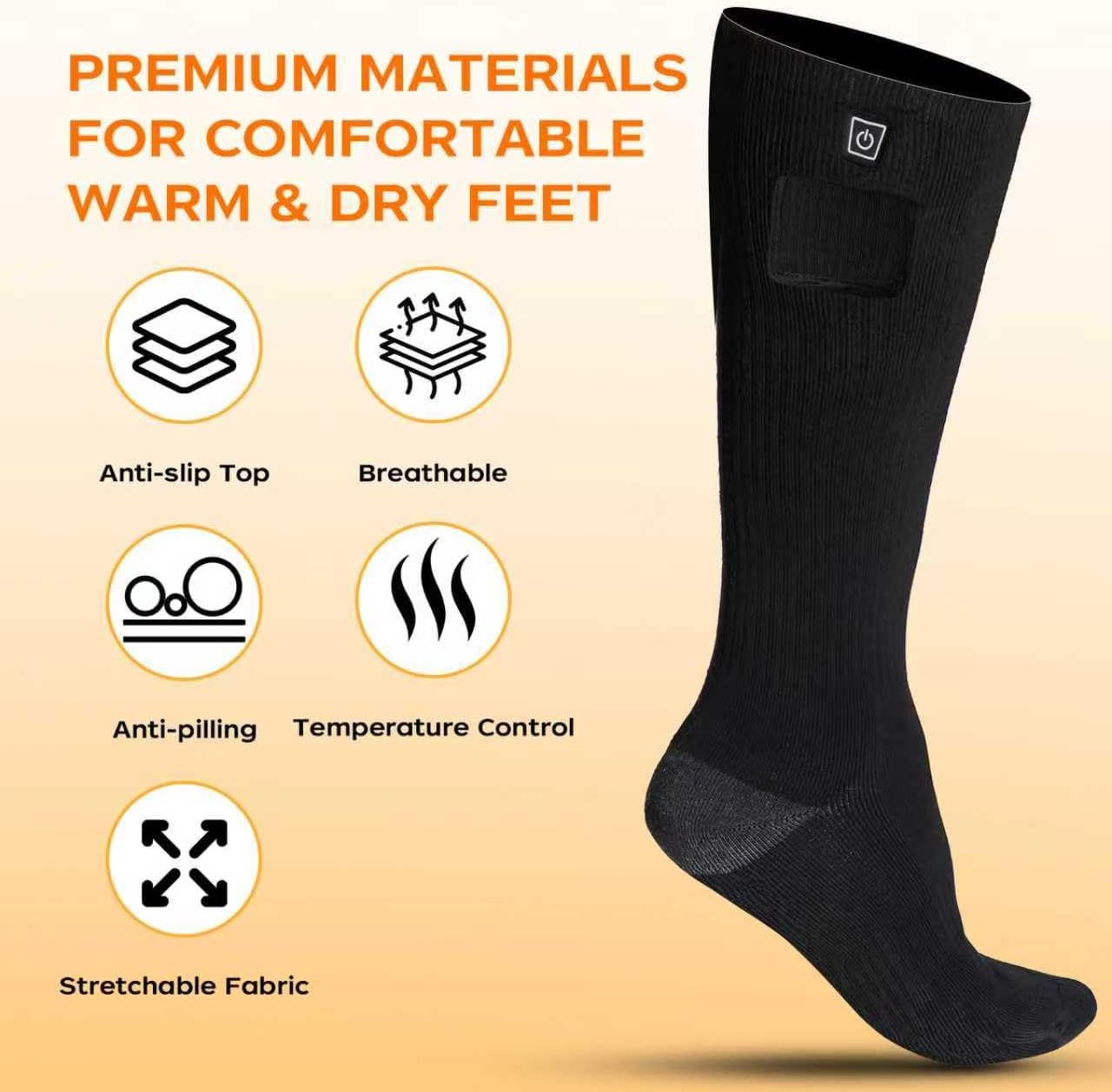 Rechargeable Heated Socks for Men Women Seniors - Image 2